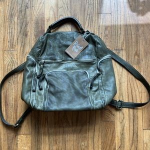 Bolsa Nova olive leather backpack NWT